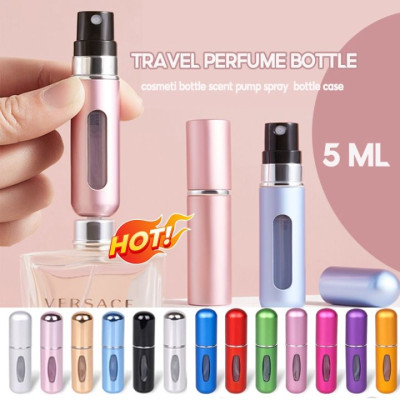 Portable 5ml Empty Refillable Perfume Spray Bottle [ 2 pis ]